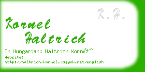 kornel haltrich business card